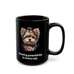 Yorkshire Terrier Black Mug (11oz, 15oz), Brewing Pawsitivity In Every Cup