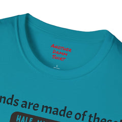 Leg Amputee Humor - Unisex Softstyle T-Shirt / Running a Marathon / One Leg Humor / Awards Medal / Funny Story / One Leg Warrior