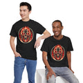 Flaming Fire Skull - Graphic Unisex Heavy Cotton Tee