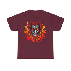Flaming Fire Vampire - Graphic Unisex Heavy Cotton Tee