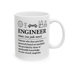 Engineer Definition Ceramic Mug — Funny STEM Gifts for Engineers (11oz, 15oz)