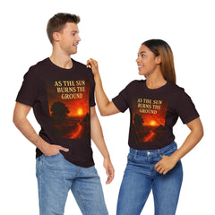 As The Sun Burns The Ground Short Sleeve Tee - Get The Led Out, Zeppelin Inspirational Nature Design