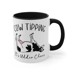 COW TIPPING Awareness - Accent Mugs | Cow Tipping Is Real, Bovine Humor. Gift For Him, Gift For Her, Farm Humor, Cow Fan Gift, Farm Animal
