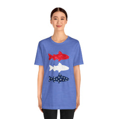Patriotic Trout T-Shirt — Red White & Blue Fish Tee
