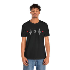 Billards Heart Beat Eight Ball Graphic - Unisex Jersey Short Sleeve Tee