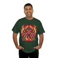 Fiery Fire Kraken - Graphic Unisex Heavy Cotton Tee