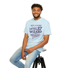 Level 37 Wizard T-Shirt — "Not a Nerd" THAC0 Survivor D&D Gamer Tee