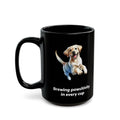 Golden Retriever Black Mug (11oz, 15oz), Brewing Pawsitivity In Every Cup