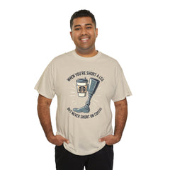 Amputee Coffee Humor - Unisex Heavy Cotton Tee