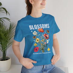 Floral Tee - Blossoms Blooming With Timeless Charm - Positive Vibes