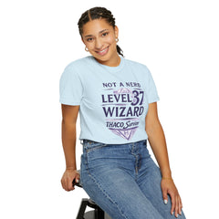 Level 37 Wizard T-Shirt — "Not a Nerd" THAC0 Survivor D&D Gamer Tee