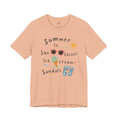 Summer Is — Graphic Tee (Sunglasses, Ice Cream & Sandals)
