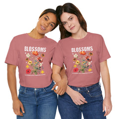 Floral Tee - Blossoms Blooming With Timeless Charm - Positive Vibes