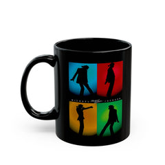 Pop Art Michael Jackson Iconic Silhouette Black Mug - 11oz & 15oz