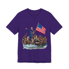 Historical Fever Patriot T‑Shirt — Revolutionary Flag Rowboat Design