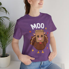 Funny Thanksgiving Turkey Moo T‑Shirt - Unisex Tee