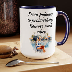 Remote Worker Vibes - 15 oz Mug