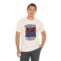 Personalized With Your Dogs Image and Name Patriotic Unisex Jersey Short Sleeve Tee