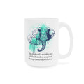 Elephant On Green Graphic Quote Mug