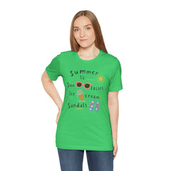 Summer Is — Graphic Tee (Sunglasses, Ice Cream & Sandals)