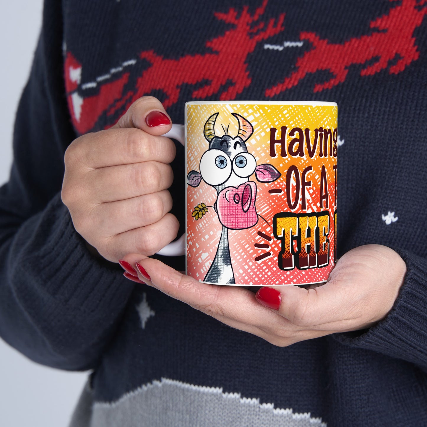 Having A Hell Of A Time At The Farm Ceramic Mug, (11oz, 15oz)