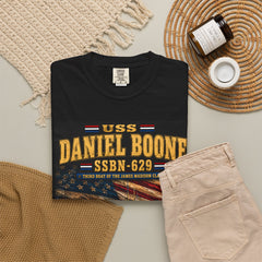 USS Daniel Boone SSBN-629 Submarine T-Shirt — "Forty One for Freedom" Patriotic Navy Tee