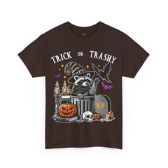 Halloween Trick Or Trashy Raccoon! Graphic Unisex Heavy Cotton Tee