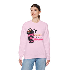 Woman's Coffee Is My Valentine - Unisex Heavy Blend™ Crewneck Sweatshirt