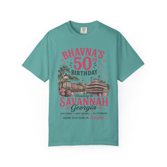 Bhavna Personalized 50th Birthday Girls Trip Savannah, Georgia T-Shirt