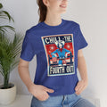 Chill The Fourth Out,Cowgirl Graphic, Unisex Jersey Short Sleeve Tee