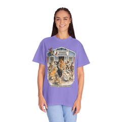 Front Graphic "Who Let the Cats Out?" Baldwin Harbor Animal Hospital Cute Vet Clinic T Shirt