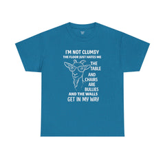 Clumsy Funny Goat Graphic Tee | Unisex Heavy Cotton Tee | Great Gift for Animal Lovers, Birthdays, Casual Wear, Humorous Gifts, Everyday Style