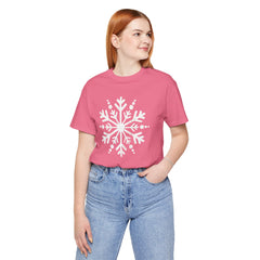 Let It Snow Galaxy Snowflake T-Shirt — Christmas Winter Starburst Tee