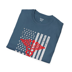 American Doctor - Unisex Softstyle T-Shirt | Doctor Awareness, Medical Wear, Gift For Him, Scrubs Lover, Hospital Staff Gift, Gift For Him