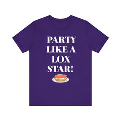 Funny Jewish Humor Party Like A Lox Star Graphic Tee
