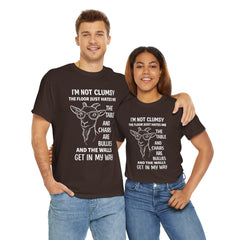 Clumsy Funny Goat Graphic Tee | Unisex Heavy Cotton Tee | Great Gift for Animal Lovers, Birthdays, Casual Wear, Humorous Gifts, Everyday Style