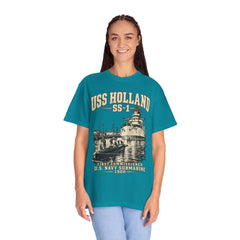 USS Holland SS-1 Submarine Vintage Graphic T-Shirt — Navy History Tee