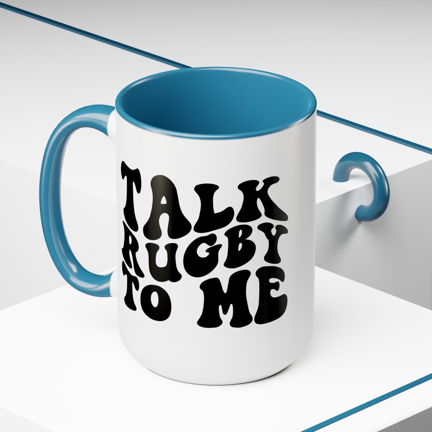 Talk Rugby To Me 15 oz Mug,Rugby mug,rugby coffee mug,rugby fan gift,scrum lover gift,hooker rugby gift,ruck fan gift,rugby player present