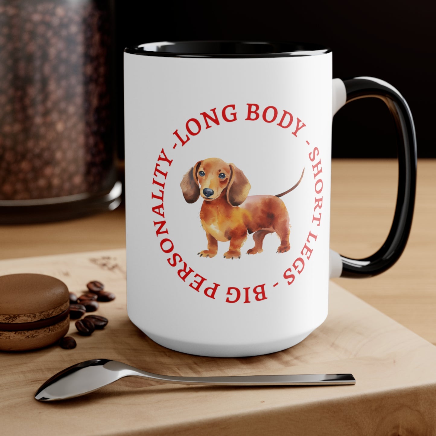 Dachsund Two Tone Accent Mug, 11oz 15oz