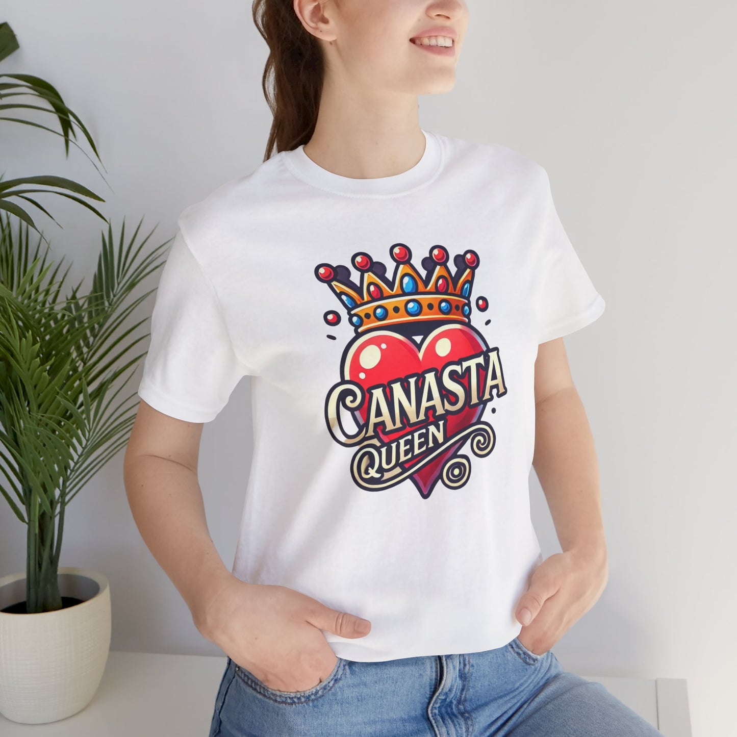 Canasta Queen Crown and Heart - Graphic Unisex Tee