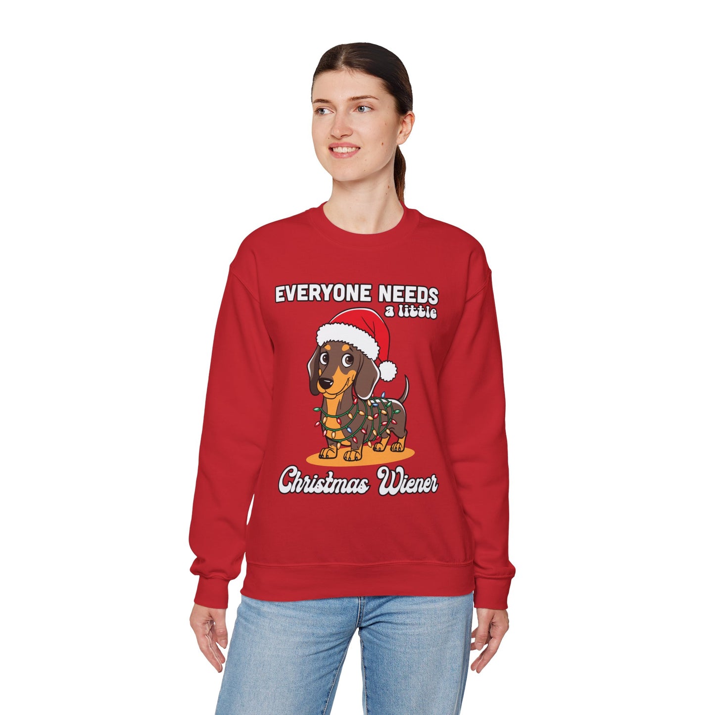 Everyone needs a little Christmas weiner - Unisex Heavy Blend™ Crewneck Sweatshirt