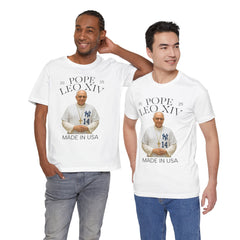 Pope Leo XIV New York Yankees Short Sleeve Tee - Made in USA