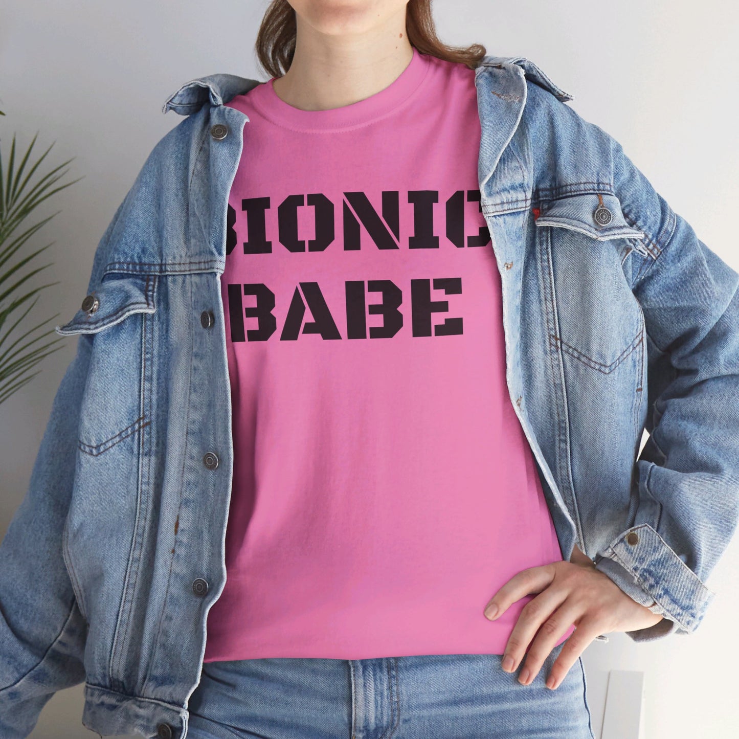 BIONIC BABE Amputee Humor   - Unisex Heavy Cotton Tee