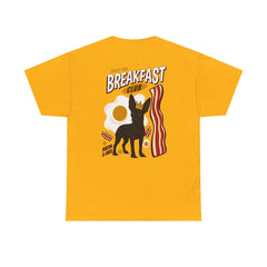 Breakfast Club Dog T‑Shirt — Retro Bacon & Eggs Graphic Tee