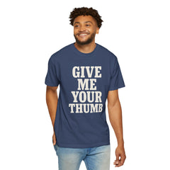 Two And A Half Men Inspired Graphic T-Shirt - Give Me Your Thumb Vintage Tee
