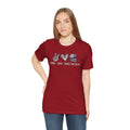 Peace Love Back The Blue in Alaska, Graphic Unisex Short Sleeve Tee