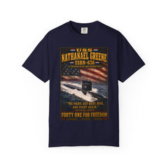 USS Nathanael Greene SSBN 636 Submarine T-Shirt — Forty One for Freedom Patriotic Crew Tee