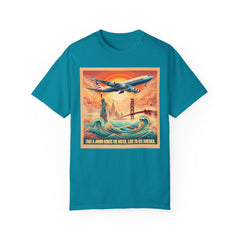 Vintage-Inspired Travel T-Shirt - 'Take a Jumbo Across the Water, Like to See America'