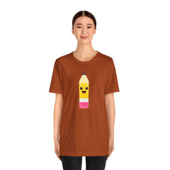 Emoji TEACHER PENCIL- Graphic Unisex Jersey Short Sleeve Tee