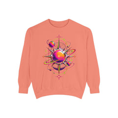 Cosmic Orbit Sweatshirt — Neon Planet Graphic Pullover